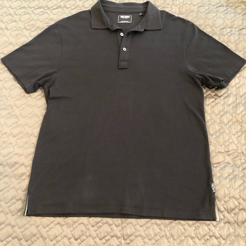 Mens Todd Snyder black short sleeve polo Large
